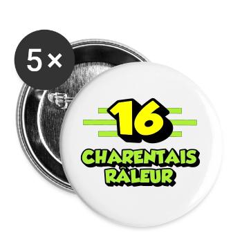 Complaining Charentais - Buttons large 2.2''/56 mm (5-pack) - white - Front