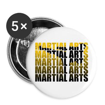 Martial Arts - Buttons large 2.2''/56 mm (5-pack) - white - Front