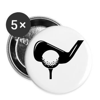 golf symbol - Buttons groß 56 mm (5er Pack) - Weiß - Vorne