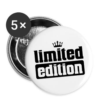 limited edition krone - Buttons groß 56 mm (5er Pack) - Weiß - Vorne