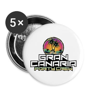 Gran Canaria Party Crew Holidays - Buttons large 2.2''/56 mm (5-pack) - white - Front