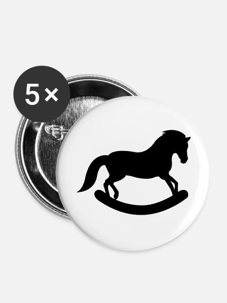 rocking horse - Buttons groß 56 mm (5er Pack) - Weiß