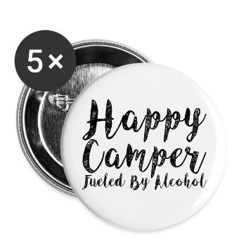 Un campeur heureux alimenté par l’alcool 4 - Lot de 5 grands badges (56 mm) - blanc - Devant