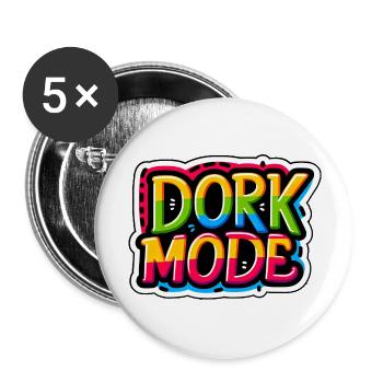 Dork Mode 5 - Buttons groß 56 mm (5er Pack) - Weiß - Vorne