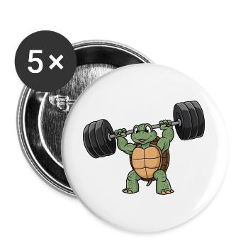 Strong Turtle Fitness Dumbbell Workout Training - Buttons large 2.2''/56 mm (5-pack) - white - Front
