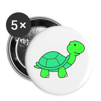 turtle - Buttons large 2.2''/56 mm (5-pack) - white - Front