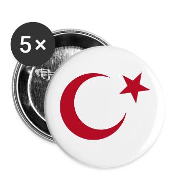 Turquie Turquie sur Outfits Show Your Roots - Lot de 5 grands badges (56 mm) - blanc - Devant