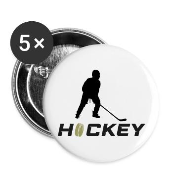 hockey - Buttons large 2.2''/56 mm (5-pack) - white - Front