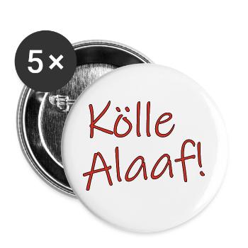 Kölle Alaaf! - Buttons groß 56 mm (5er Pack) - Weiß - Vorne