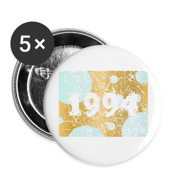 Année 1994 - Lot de 5 grands badges (56 mm) - blanc - Devant