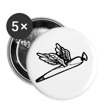 We fly so High - Buttons groß 56 mm (5er Pack) - Weiß - Vorne