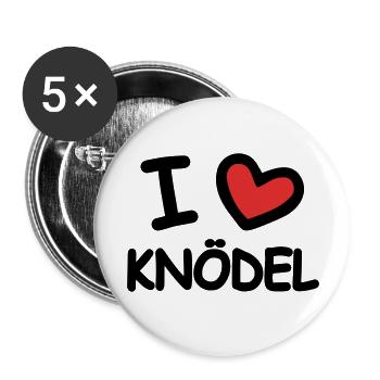 I Love Dumplings - Buttons large 2.2''/56 mm (5-pack) - white - Front