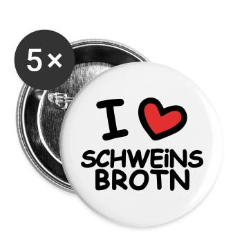 I Love Pork Sandwiches - Buttons large 2.2''/56 mm (5-pack) - white - Front