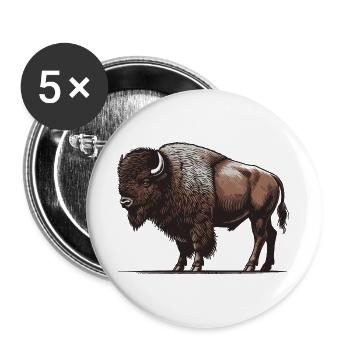Bison - Buttons large 2.2''/56 mm (5-pack) - white - Front