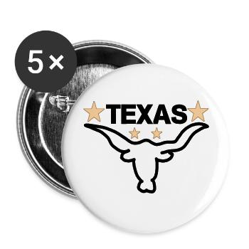 Texas star usa america - Buttons large 2.2''/56 mm (5-pack) - white - Front
