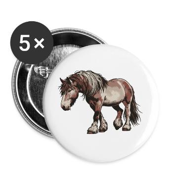Trot Your Own Path - Buttons groß 56 mm (5er Pack) - Weiß - Vorne