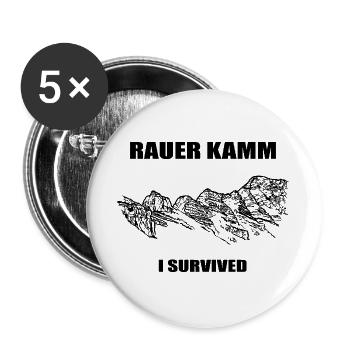 Rauer Kamm, Ötscher, Mostviertel, Berg, Austria - Buttons large 2.2''/56 mm (5-pack) - white - Front