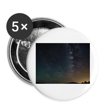 Sternenhimmel Nachthimmel Sterne Milchstraße - Buttons groß 56 mm (5er Pack) - Weiß - Vorne