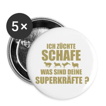 Sheep Sheep Sheep Breeder Gift - Buttons large 2.2''/56 mm (5-pack) - white - Front