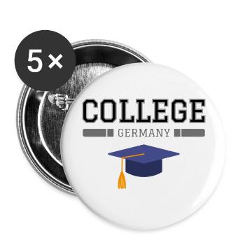 College - Buttons large 2.2''/56 mm (5-pack) - white - Front