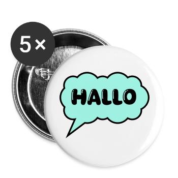 Speech bubble Hello - Buttons large 2.2''/56 mm (5-pack) - white - Front