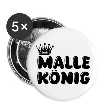 Malle König - Lot de 5 grands badges (56 mm) - blanc - Devant