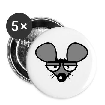 Mouse looks angry angry frustrated angry aggressive - Buttons large 2.2''/56 mm (5-pack) - white - Front