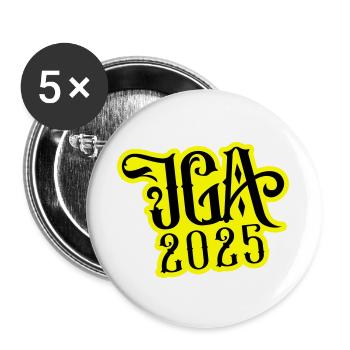 Jga 2025 Junggesellenabschied - Buttons groß 56 mm (5er Pack) - Weiß - Vorne