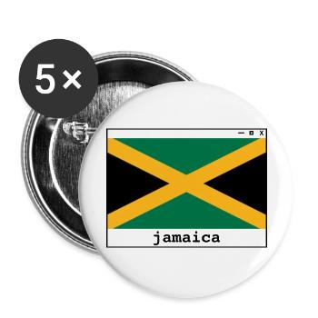 Visitez la Jamaïque - Lot de 5 grands badges (56 mm) - blanc - Devant