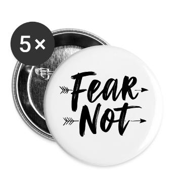 Fear not - Buttons large 2.2''/56 mm (5-pack) - white - Front