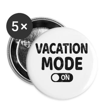 Urlaub Reise - Buttons groß 56 mm (5er Pack) - Weiß - Vorne