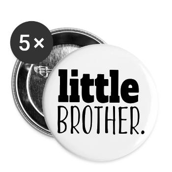 kleiner Bruder - Buttons groß 56 mm (5er Pack) - Weiß - Vorne