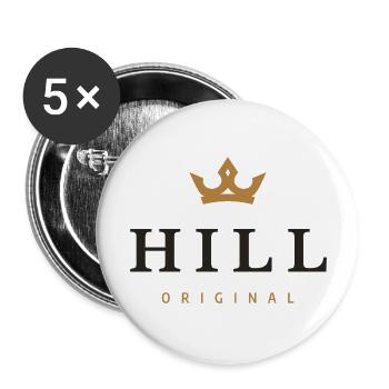 Hill Original Family Logo - Buttons large 2.2''/56 mm (5-pack) - white - Front