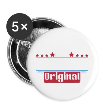 Patriotic Eagle American Flag Design - Buttons large 2.2''/56 mm (5-pack) - white - Front