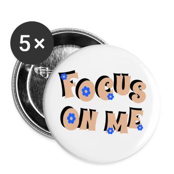 Focus on Me - Buttons large 2.2''/56 mm (5-pack) - white - Front