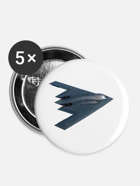 B-2 Spirit - Buttons groß 56 mm (5er Pack) - Weiß