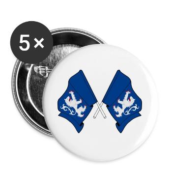 Halland, Suède – Fierté croisée - Lot de 5 grands badges (56 mm) - blanc - Devant