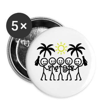 Holiday Team Party - Buttons large 2.2''/56 mm (5-pack) - white - Front