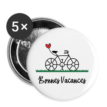 MISTRESS. HEART. MASTER. THANK YOU. THANK YOU MISTRESS. - Buttons large 2.2''/56 mm (5-pack) - white - Front