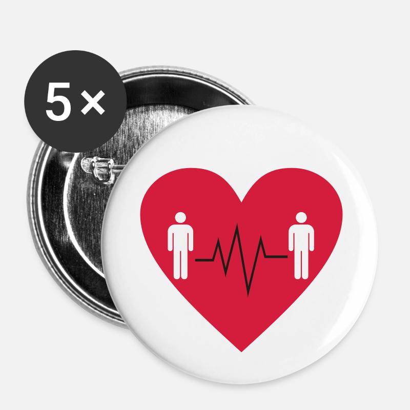 electroboy - Buttons large 2.2''/56 mm (5-pack) - white