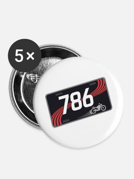 TELLER - Buttons groß 56 mm (5er Pack) - Weiß