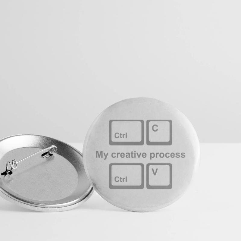 Copy Paste Shirt – Funny Coder & Designer Tee Buttons groß 56 mm (5er Pack)