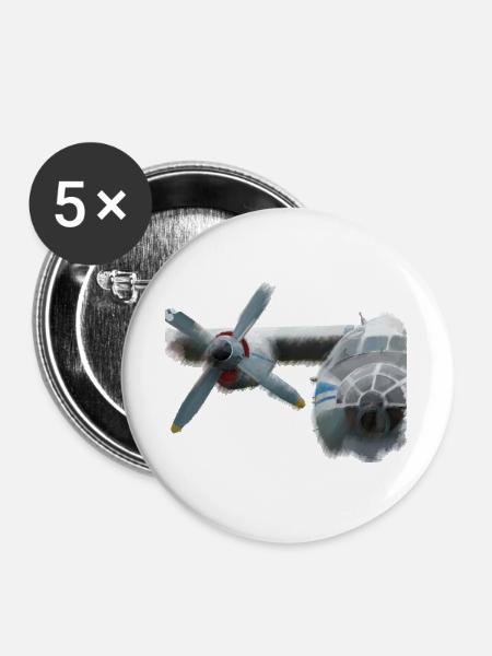 An-12 - Buttons groß 56 mm (5er Pack) - Weiß