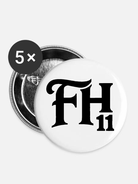 logoFH11_01 - Buttons groß 56 mm (5er Pack) - Weiß