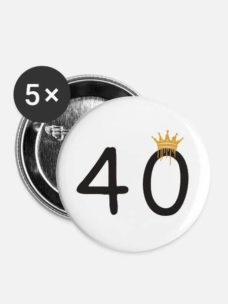 40 - Buttons groß 56 mm (5er Pack) - Weiß