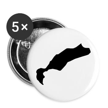 Kos - Buttons groß 56 mm (5er Pack) - Weiß - Vorne