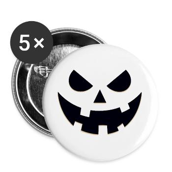 Eerie Jack-O'-Lantern Portrait - Buttons large 2.2''/56 mm (5-pack) - white - Front