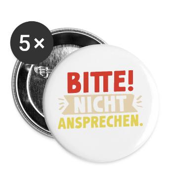 Malle DO NOT TALK Mallorca Party Funny - Buttons large 2.2''/56 mm (5-pack) - white - Front