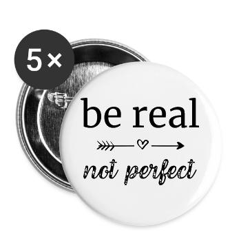 be real - not perfect - Buttons large 2.2''/56 mm (5-pack) - white - Front