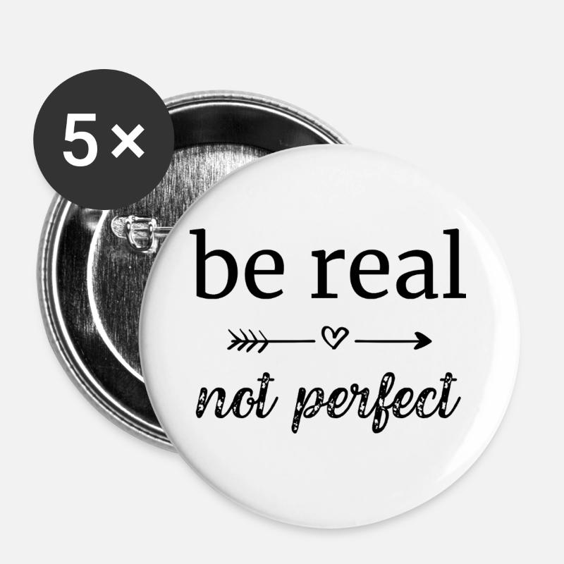 be real - not perfect - Buttons large 2.2''/56 mm (5-pack) - white